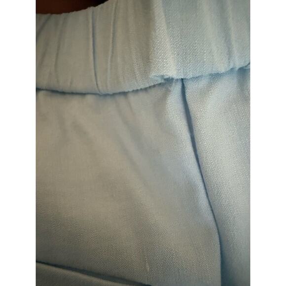 Theory Treeca Pull On Pants Women’s Size 10 Skylight Good Crunch Blue Linen NWT - Picture 9 of 9